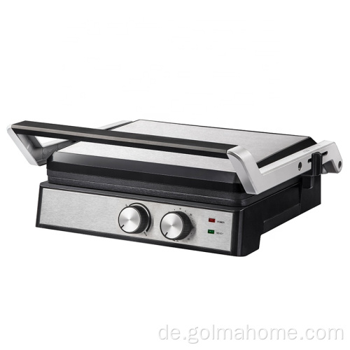 Edelstahl BBQ-Grill-Non-Stick rauchloser elektrischer Kontaktgrill flach gesunden Grillgrill